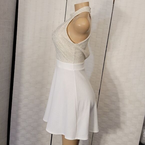 CLOTHING BFF SHORT HALTER NECK SLEEVELESS DRESS - Picture 9 of 14